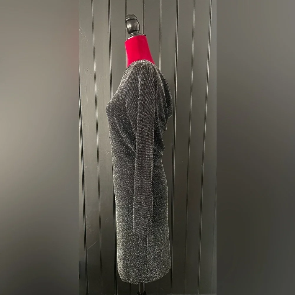 Michael Kors Women’s Black and Silver Textured Dress Size Small